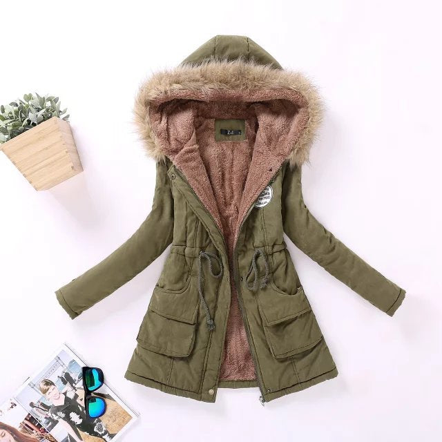 Warm Hooded Parka Jackets for Women 724GoShop