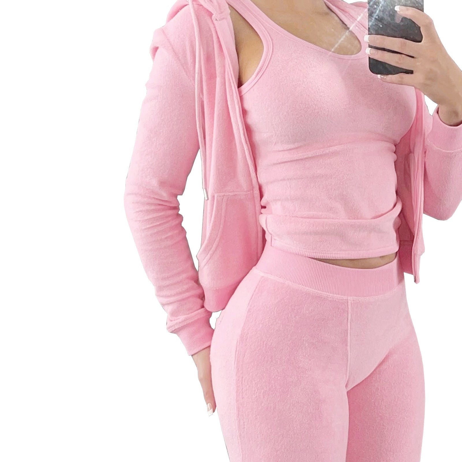 Three Piece Set Sweatshirt Tracksuit legging and Hoodie 724GoShop