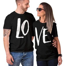 King and Queen Hand Write T-Shirts Couple Matching Short Sleeve Crew T Shirts Style 5 724GoShop