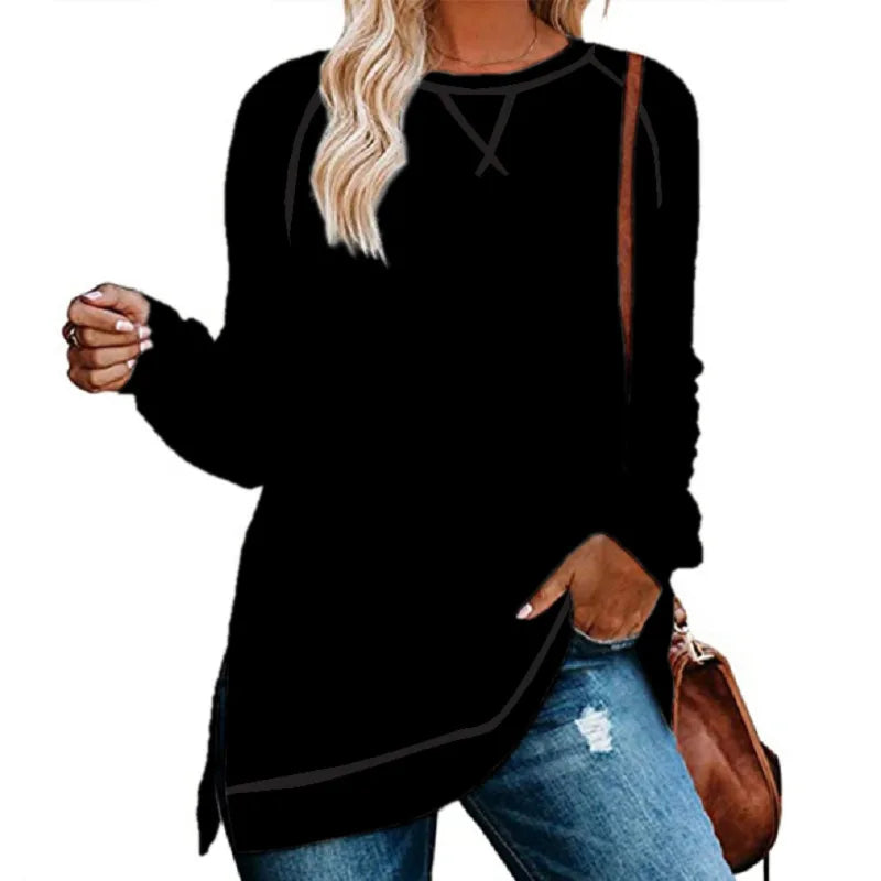 T Shirt Fashion Long Sleeve Womens Crewneck Sweatshirts Sweaters 724GoShop