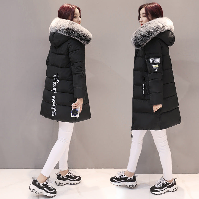 warm hooded cotton-padded winter jackets coats Black 724GoShop