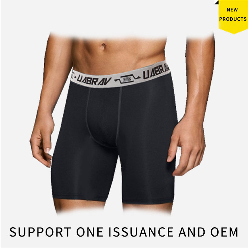 Elastic Leggings Fitness Shorts Mens Black 724GoShop